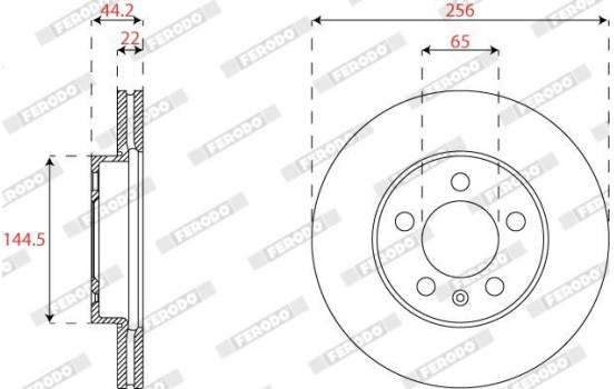 Disco de freno DDF2663C Ferodo