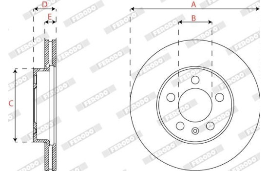 Disco de freno DDF2663C Ferodo, Imagen 2