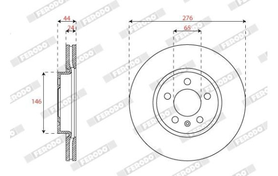 Disco de freno DDF2664C Ferodo
