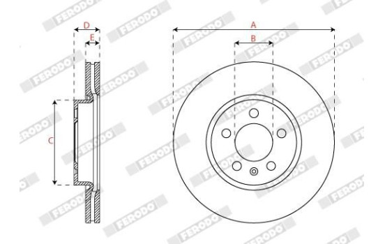 Disco de freno DDF2664C Ferodo, Imagen 2