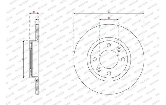 Disco de freno DDF3167C Ferodo, Imagen 3