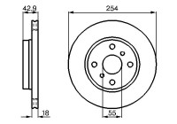 Disco de freno delantero BD506 Bosch