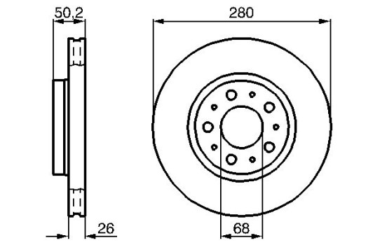 Disco de freno delantero BD522 Bosch, Imagen 5
