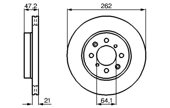Disco de freno delantero BD573 Bosch