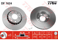 Disco de freno delantero DF1624 TRW
