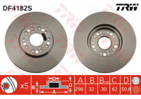 Disco de freno delantero DF4182S TRW