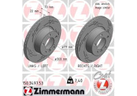 Disco de freno NEGRO Z 150.3497.53 Zimmermann