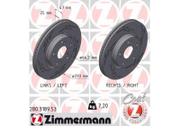 Disco de freno NEGRO Z 280.3189.53 Zimmermann
