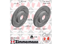 Disco de freno NEGRO Z 285.3531.53 Zimmermann
