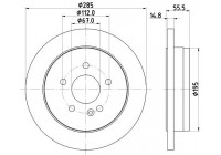 Disco de freno recubierto 52168PRO 8DD 355 105-851 Hella