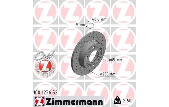 Disco de freno Sport Z 100.1236.52 Zimmermann, Imagen 2