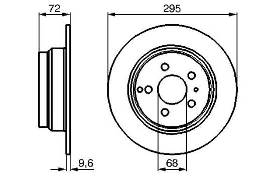 Disco de freno trasero BD546 Bosch, Imagen 5