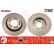 Disco de freno trasero DF4052 TRW