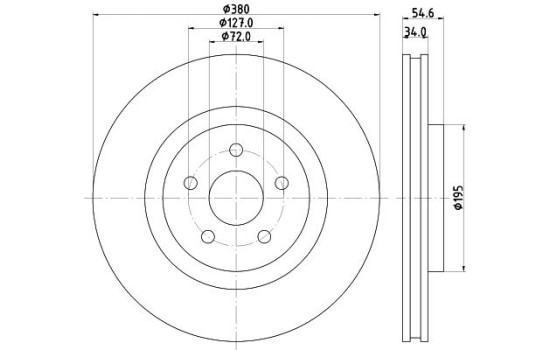 Discos de freno 8DD 355 125-131 Hella