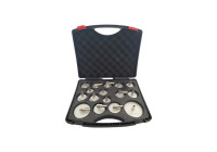 Juego de adaptadores de purga de freno de 17 piezas