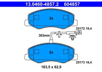 Juego de pastillas de freno 13.0460-4857.2 ATE