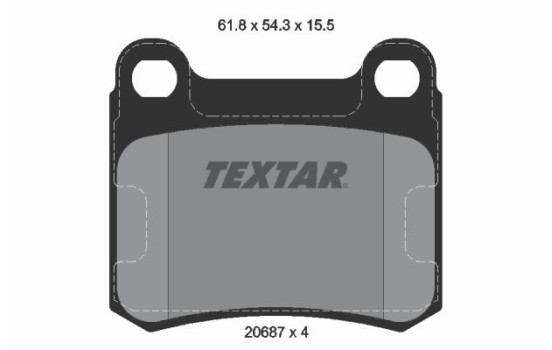 Juego de pastillas de freno 2068701 Textar, Imagen 2