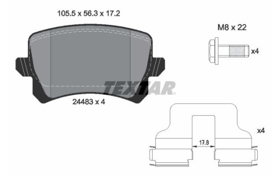 Juego de pastillas de freno 2448301 Textar, Imagen 2