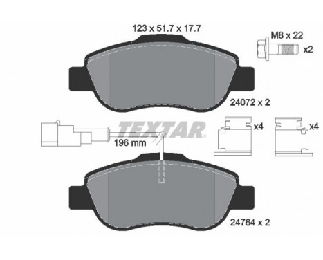Juego de pastillas de freno 2476401 Textar