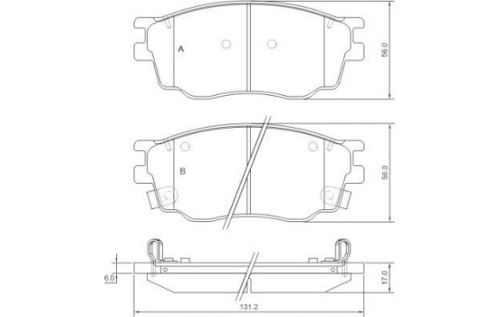 Juego de pastillas de freno 37351 ABS, Imagen 2
