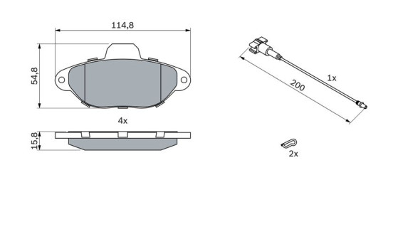 Juego de pastillas de freno BP1025 Bosch, Imagen 5
