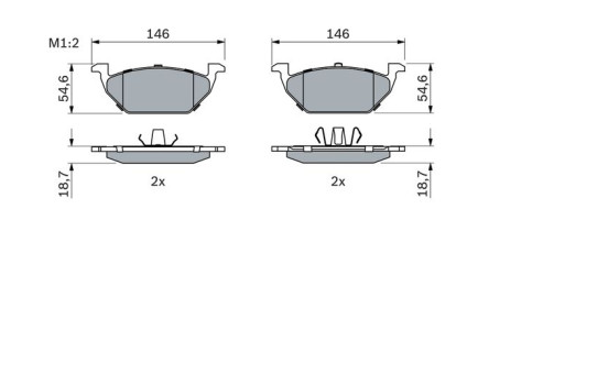 Juego de pastillas de freno BP175 Bosch, Imagen 3