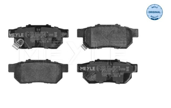 Juego de pastillas de freno, freno de disco 025 217 3813/W Meyle, Imagen 4
