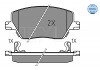 Juego de pastillas de freno, freno de disco 025 223 9719 Meyle