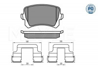 Juego de pastillas de freno, freno de disco 025 244 8317/PD Meyle