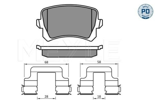 Juego de pastillas de freno, freno de disco 025 244 8317/PD Meyle