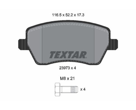 Juego de pastillas de freno, freno de disco 2397301 Textar