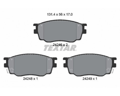Juego de pastillas de freno, freno de disco 2424601 Textar