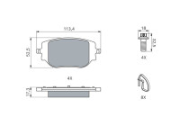 Juego de pastillas de freno, freno de disco BP2882 Bosch