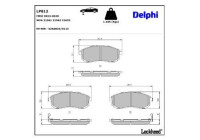 Juego de pastillas de freno, freno de disco LP812 Delphi