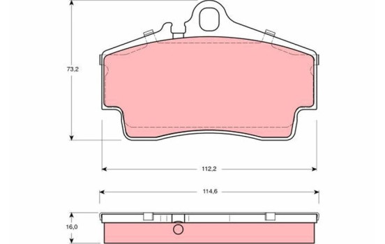 Juego de pastillas de freno GDB1395 TRW, Imagen 2