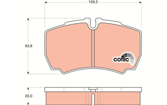 Juego de pastillas de freno GDB1535 TRW, Imagen 2