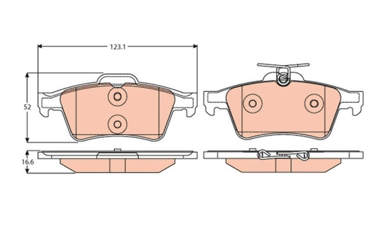 Juego de pastillas de freno GDB2086 TRW, Imagen 2