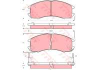 Juego de pastillas de freno GDB981 TRW