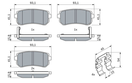 Pastillas de freno BP2651 Bosch, Imagen 3