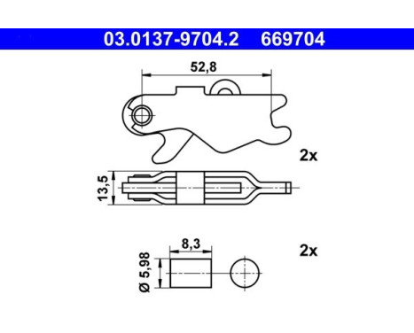 ACCESORIOS COMIÓ ZAPATA DE FRENO DE ESTACIONAMIENTO