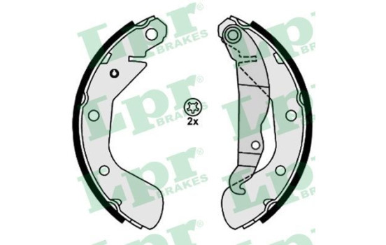 Juego de zapatas de freno 08120 Lpr, Imagen 2