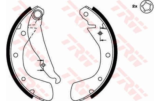 Juego de zapatas de freno GS8542 TRW, Imagen 2