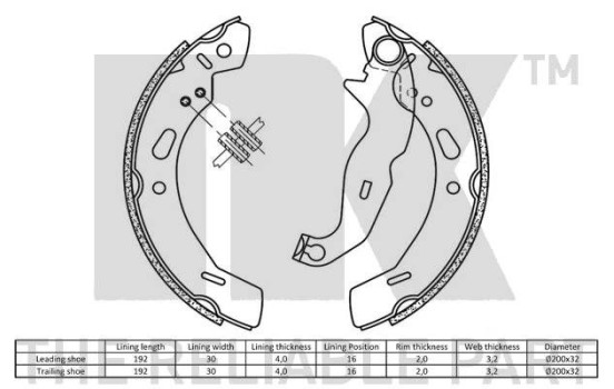 Juego de zapatas de freno