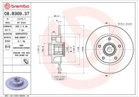 Disco de freno 08.B369.37 Brembo