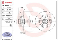 Disco de freno 08.B391.27 Brembo