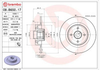 Disco de freno 08.B650.17 Brembo