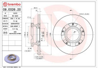 Disco de freno 08.E026.20 Brembo