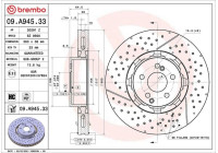 Disco de freno 09.A945.33 Brembo