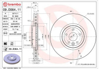 Disco de freno 09.D064.11 Brembo