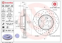 Disco de freno 09.D527.23 Brembo